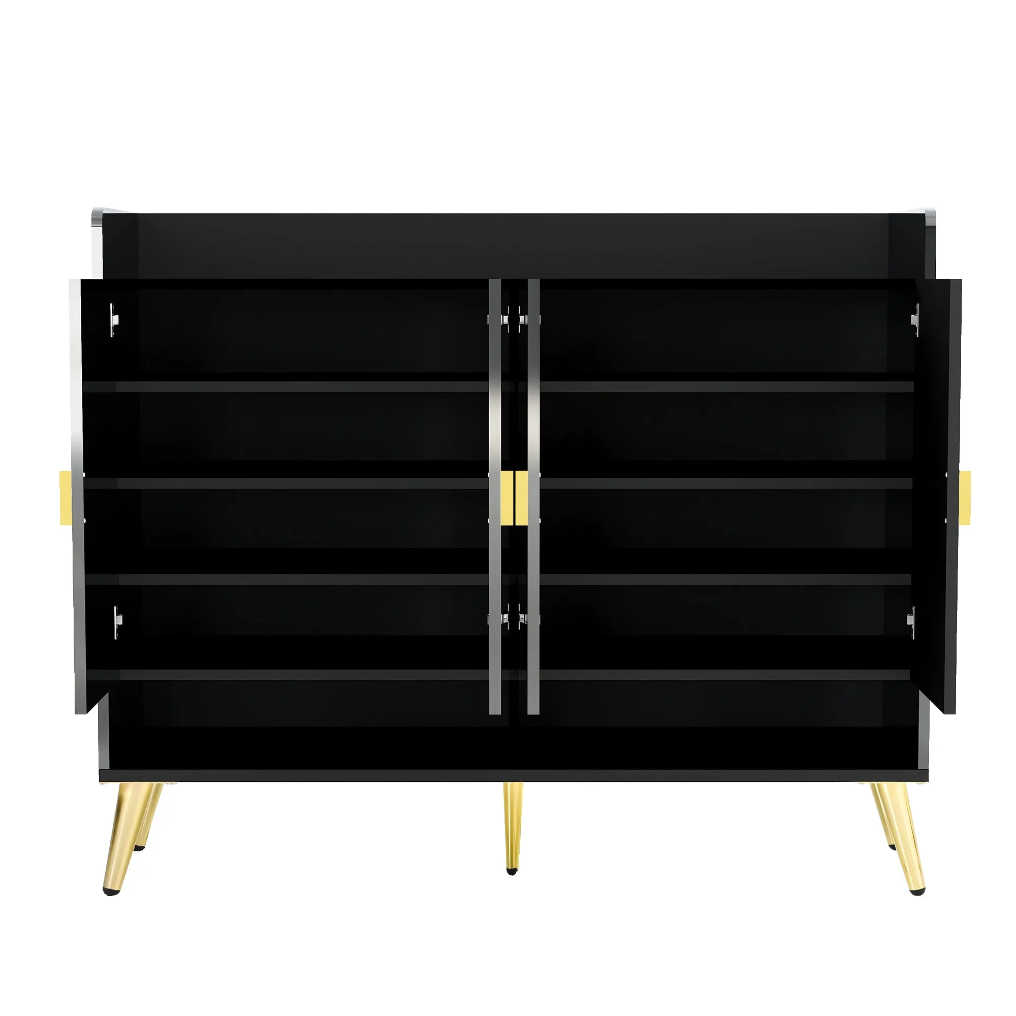 11-Tier Shoe Cabinet with Adjustable Shelves - Modern & Durable PVC Surface