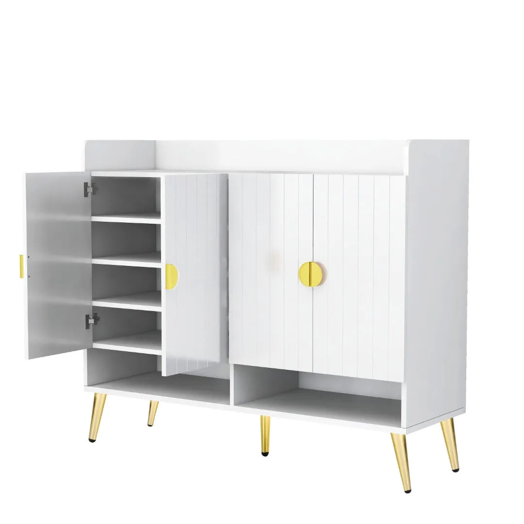 11-Tier Shoe Cabinet with Adjustable Shelves - Modern & Durable PVC Surface