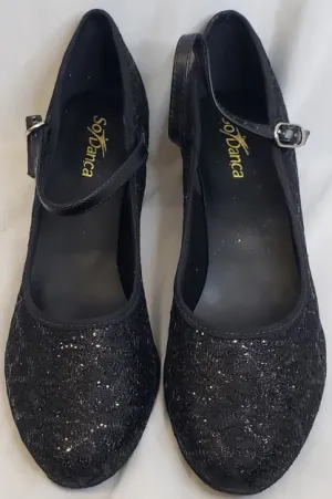 1.75" Kato -- Women's Closed Toe Ballroom Shoe -- Black Sparkle