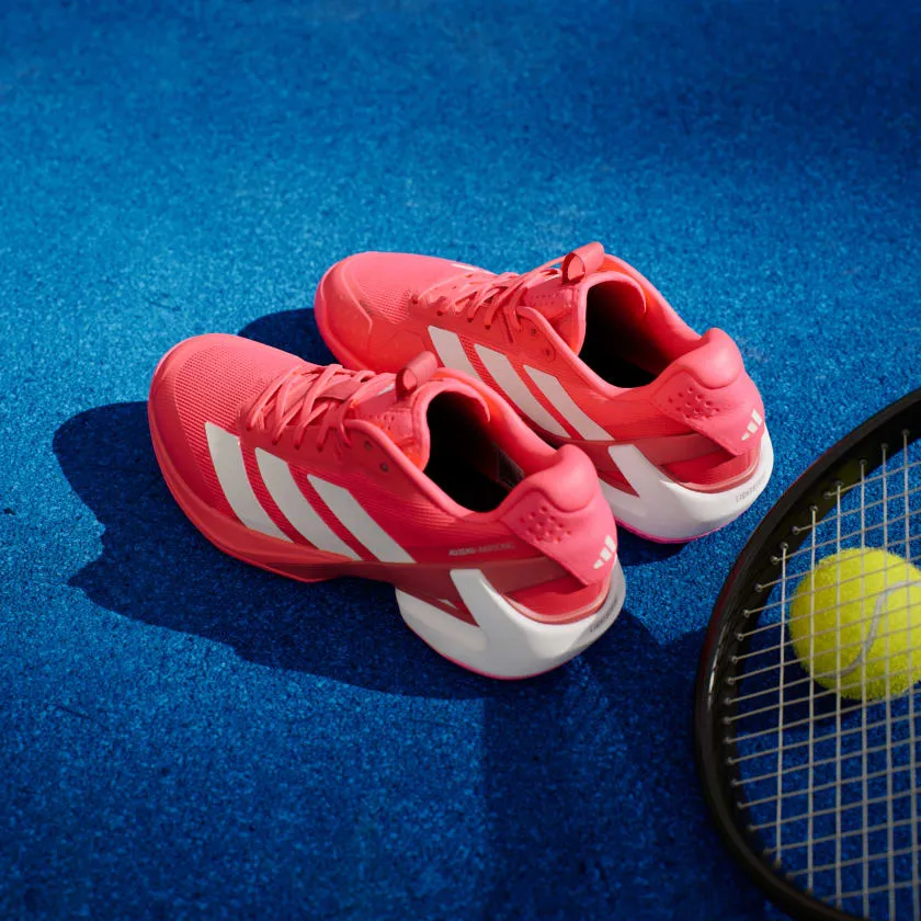 Adidas Adizero Ubersonic 5 All Court Tennis Shoes (Ladies) - Lucid Red/Zero Metalic/Lucid Pink