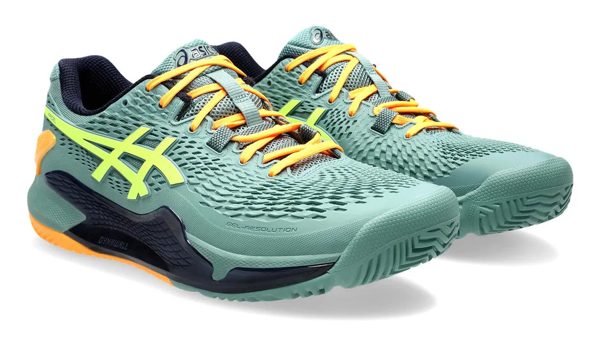 Asics Gel-Resolution 9 Celadon/Safety Yellow Padel Shoes