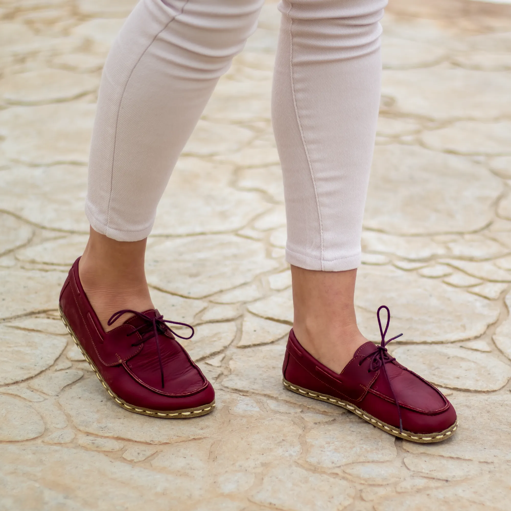 Barefoot Minimalist Shoes Burgundy for Women