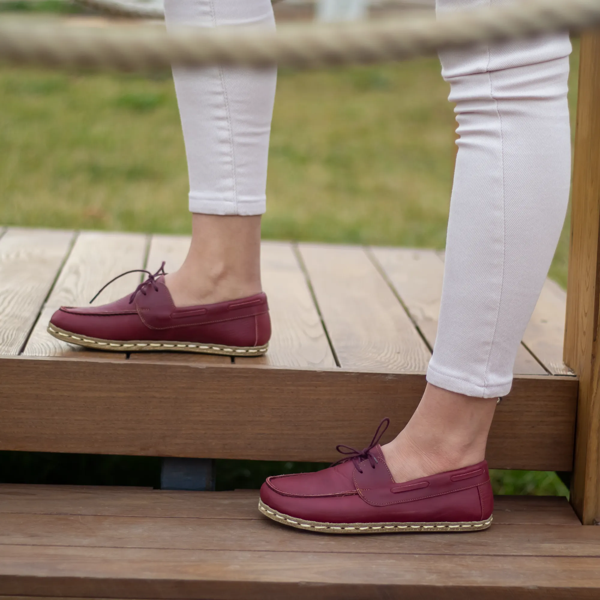 Barefoot Minimalist Shoes Burgundy for Women