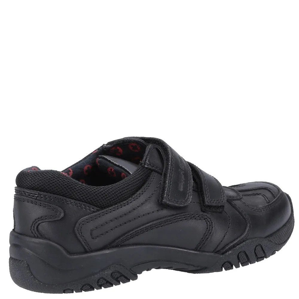 Black Jezza Touch Fastening Junior School Shoes