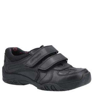 Black Jezza Touch Fastening Junior School Shoes