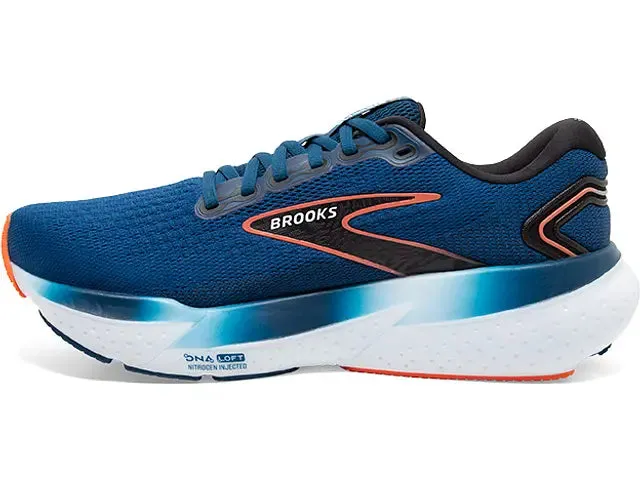 Brooks Mens Glycerin 21 Wide- Blue Opal/Black/Nasturtium  (1104192E474)