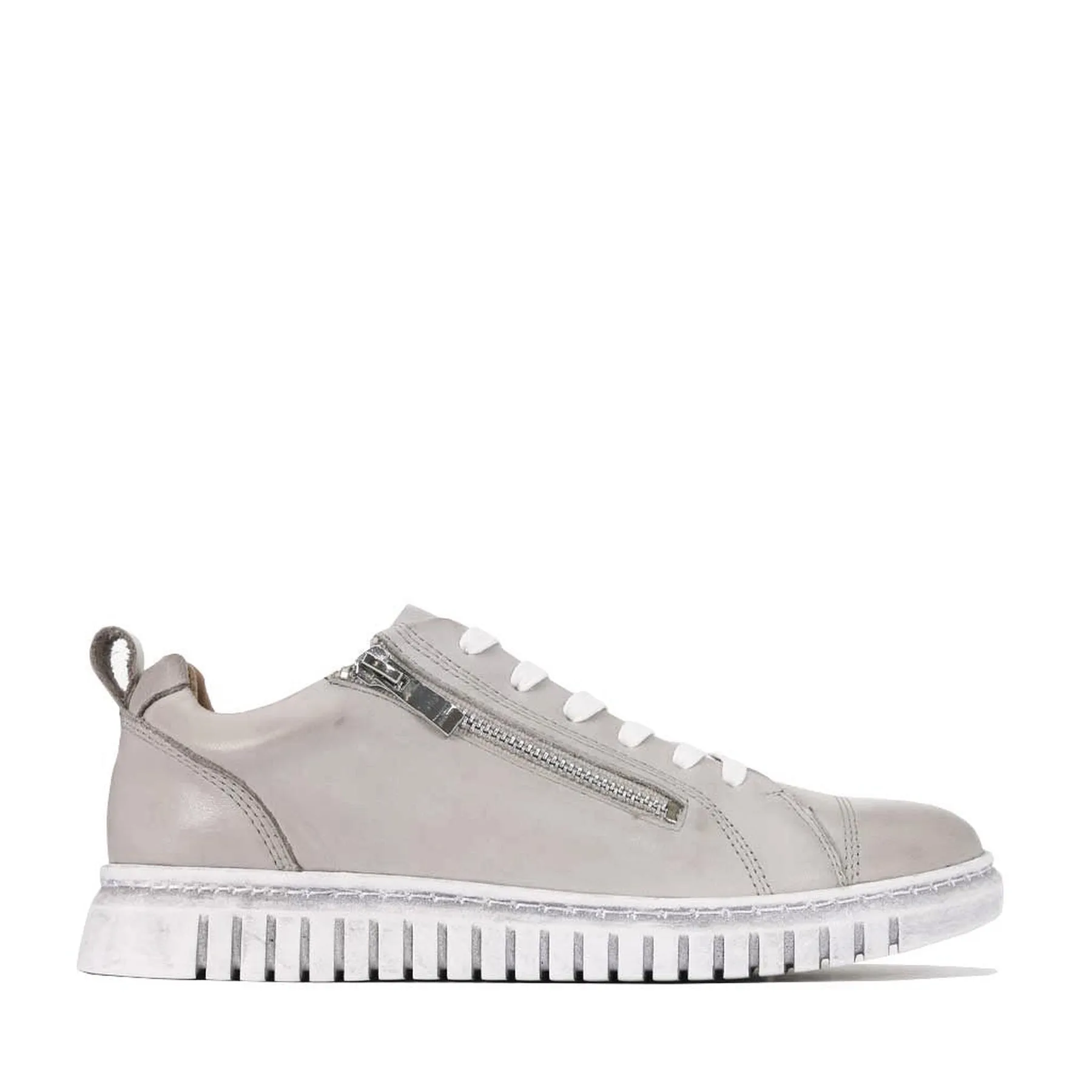 CLARENCE LOW-TOP ZIPPER SNEAKER LEATHER