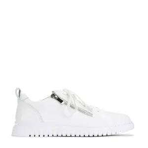 CLARENCE LOW-TOP ZIPPER SNEAKER LEATHER