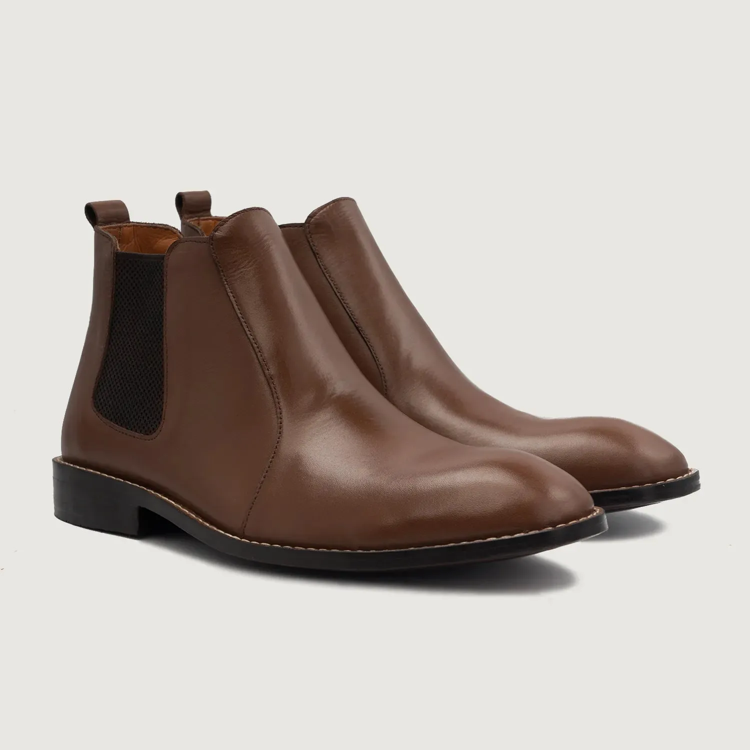 Clarkson Chelsea Brown Leather Boots