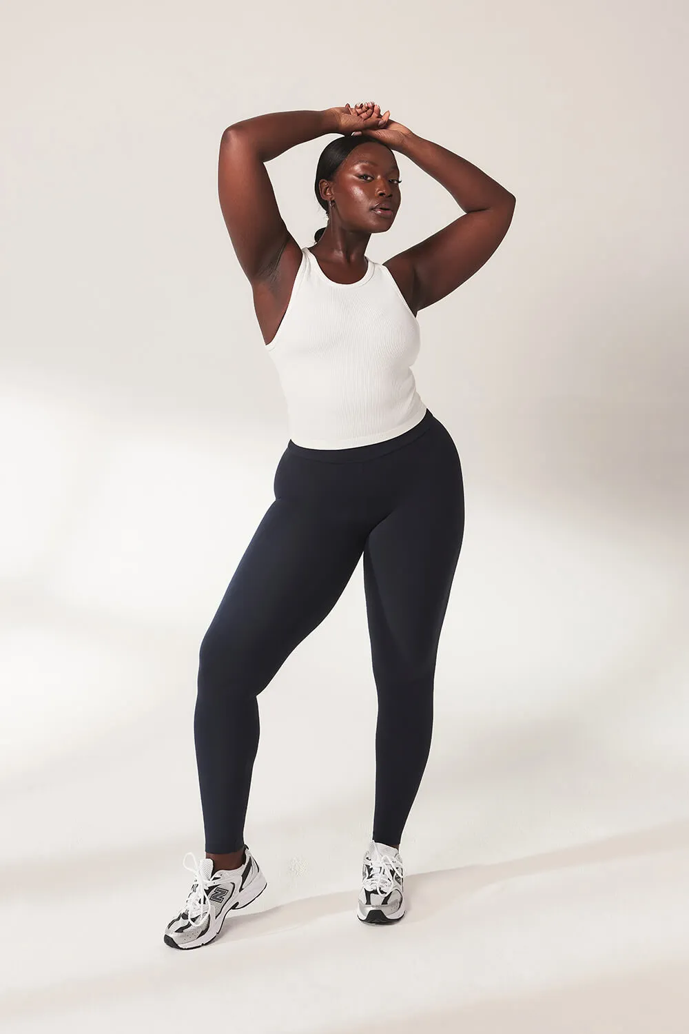 Curve Lightweight Everyday High Waisted Leggings - Vintage Navy