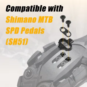 CyclingDeal Bike Cleats Compatible with Shimano MTB SPD Pedals SM-SH51 SM-SH56 - for Indoor Cycling Spinning & Mountain MTB Bicycle Shoes - 1 Pair of Single-Release with Shoe Plates