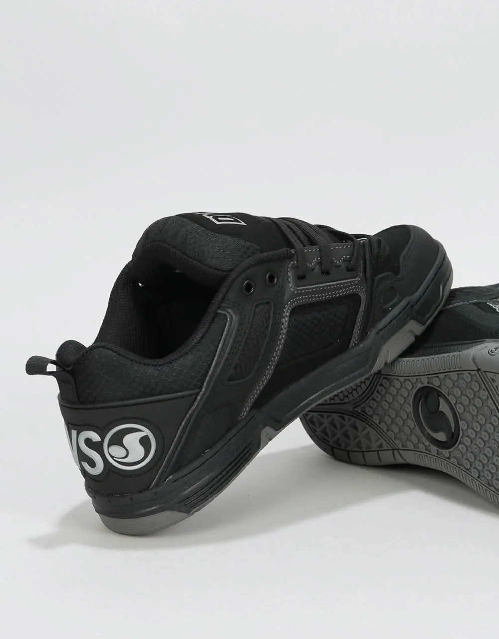 DVS Commanche Skate Shoes - Black Reflective/Charcoal Nubuck