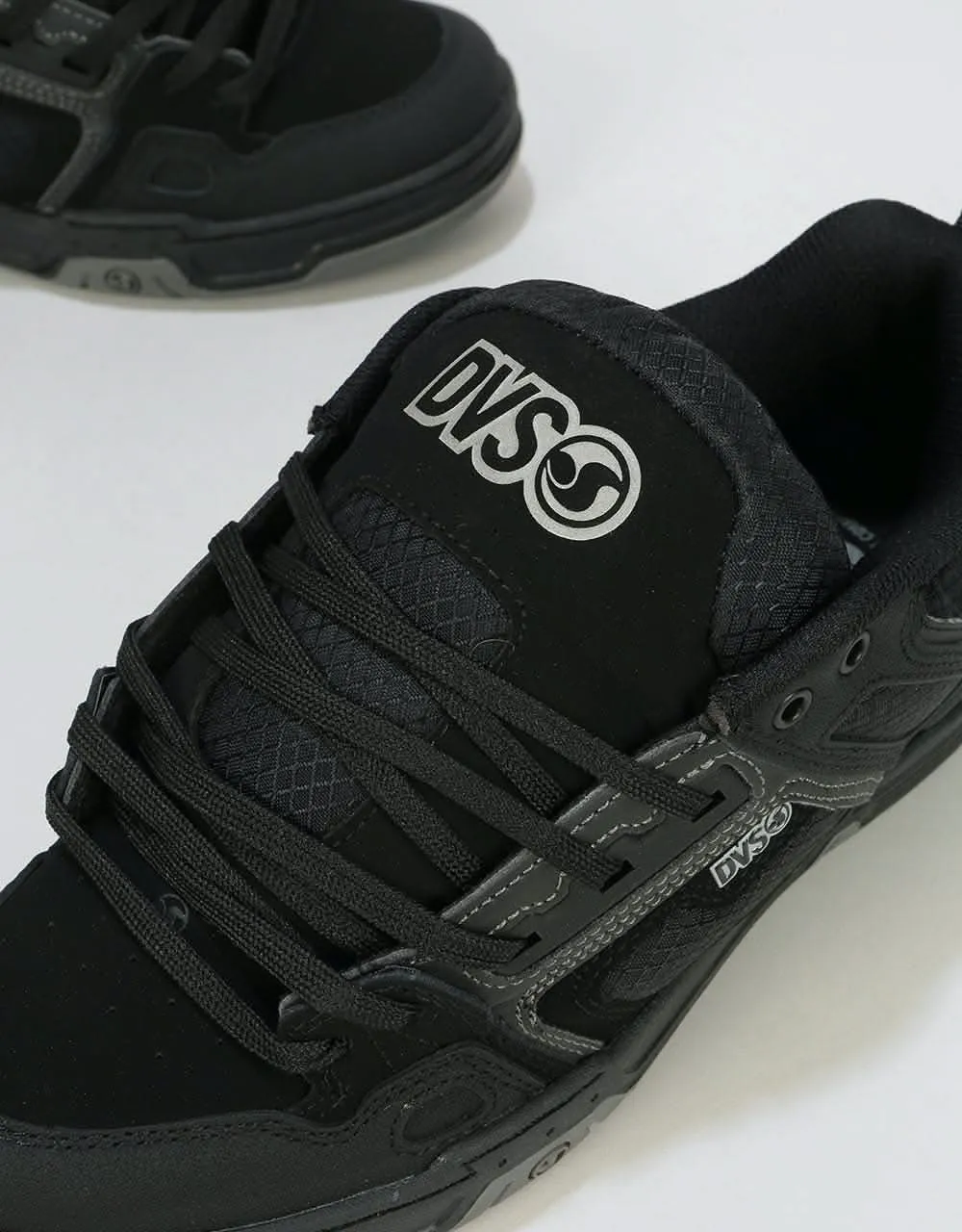 DVS Commanche Skate Shoes - Black Reflective/Charcoal Nubuck