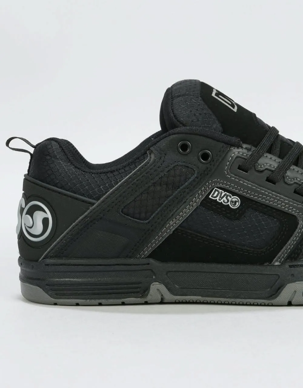 DVS Commanche Skate Shoes - Black Reflective/Charcoal Nubuck