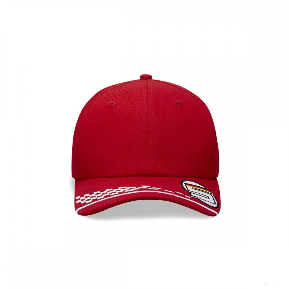 Ferrari Kids Baseball Cap, Sebastian Vettel, Red, 2020