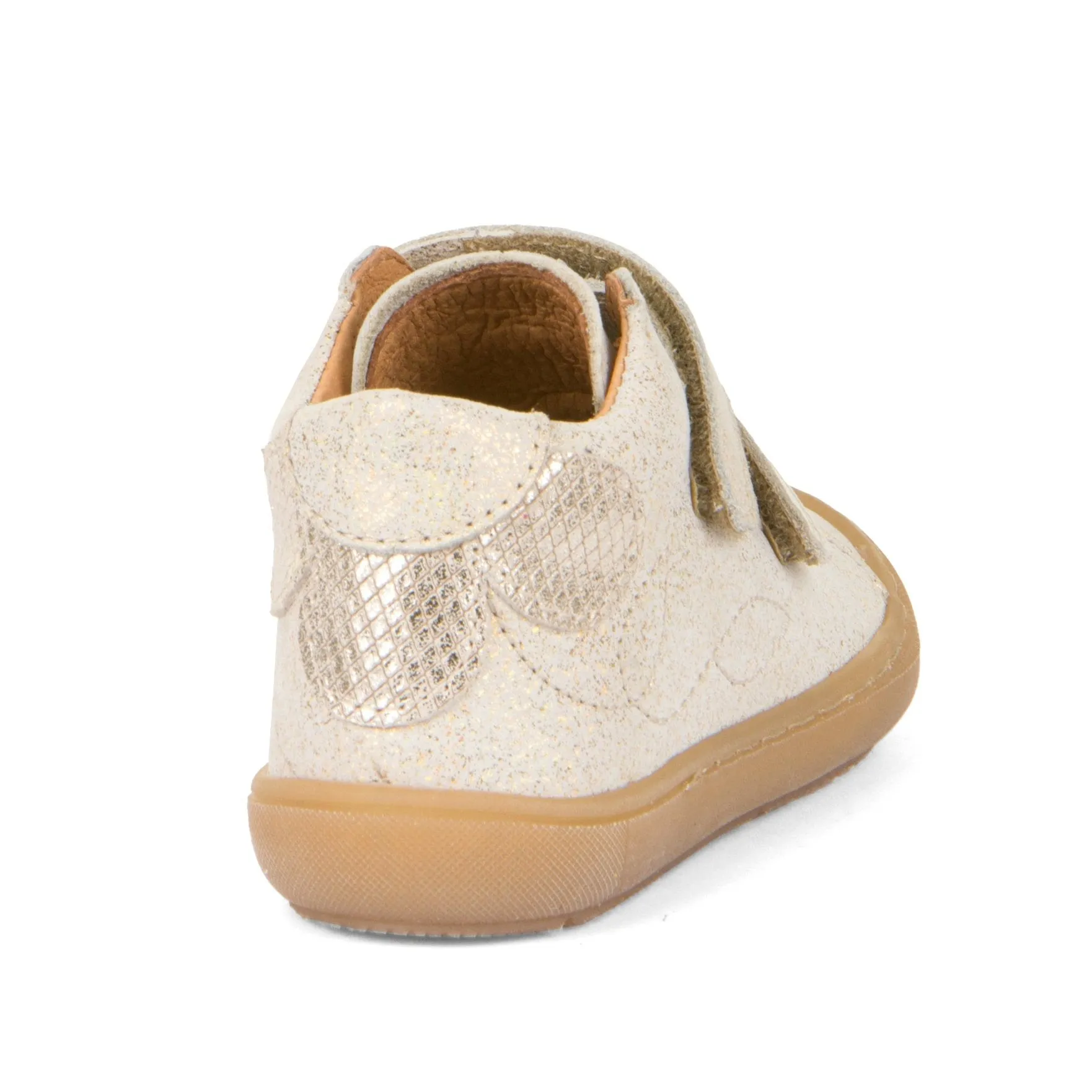 Froddo Girl's Ollie Casual Shoes with Hoop and Loop Closure - Gold Shine