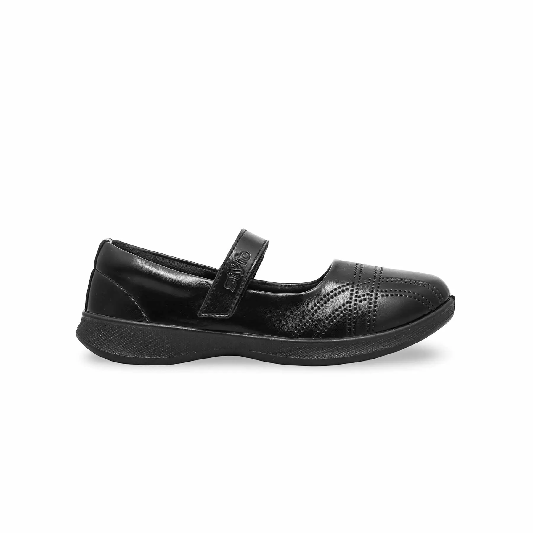 Girls Black School Shoes SK0056