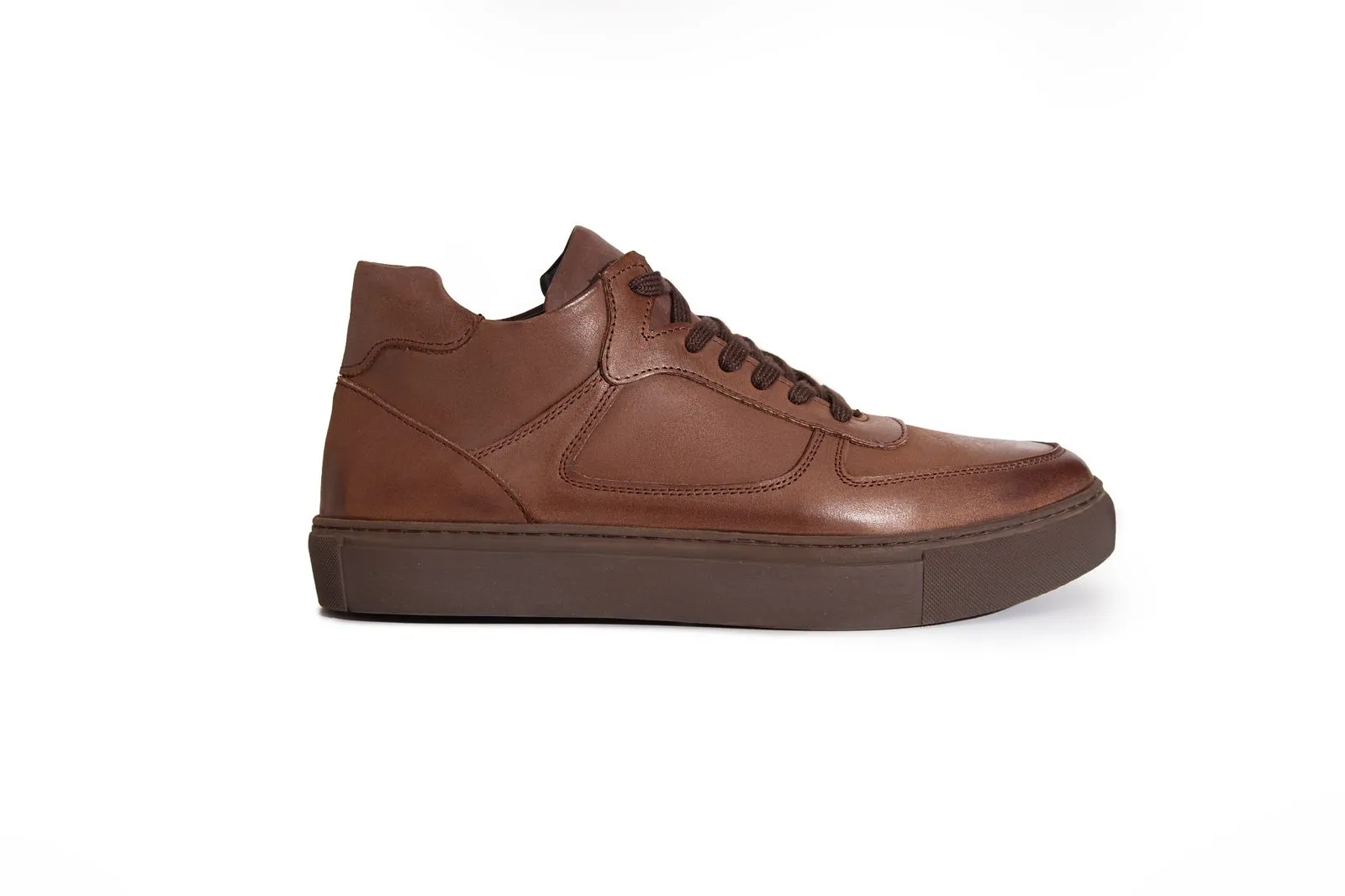 High top leather sneakers