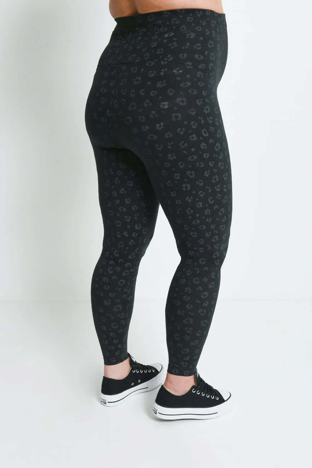 Maternity Everyday Leggings - Black Animal Print