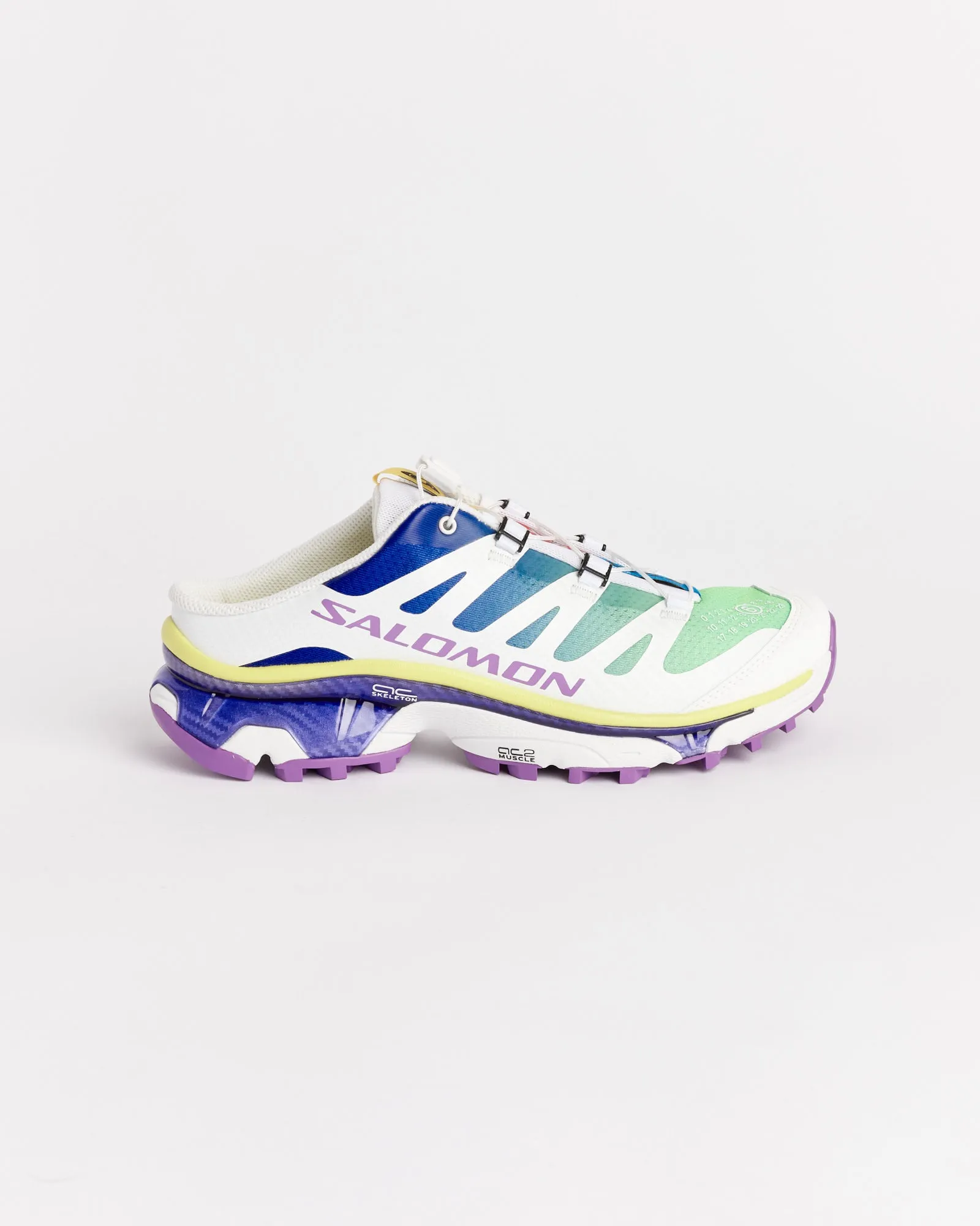 MM6 x Salomon S59WS0222 XT-4 Mule in Spectrum Blue/White/Spring Bouquet