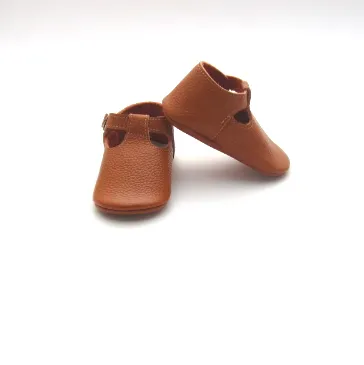 Nutmeg Tan T-Bar Kids Shoes