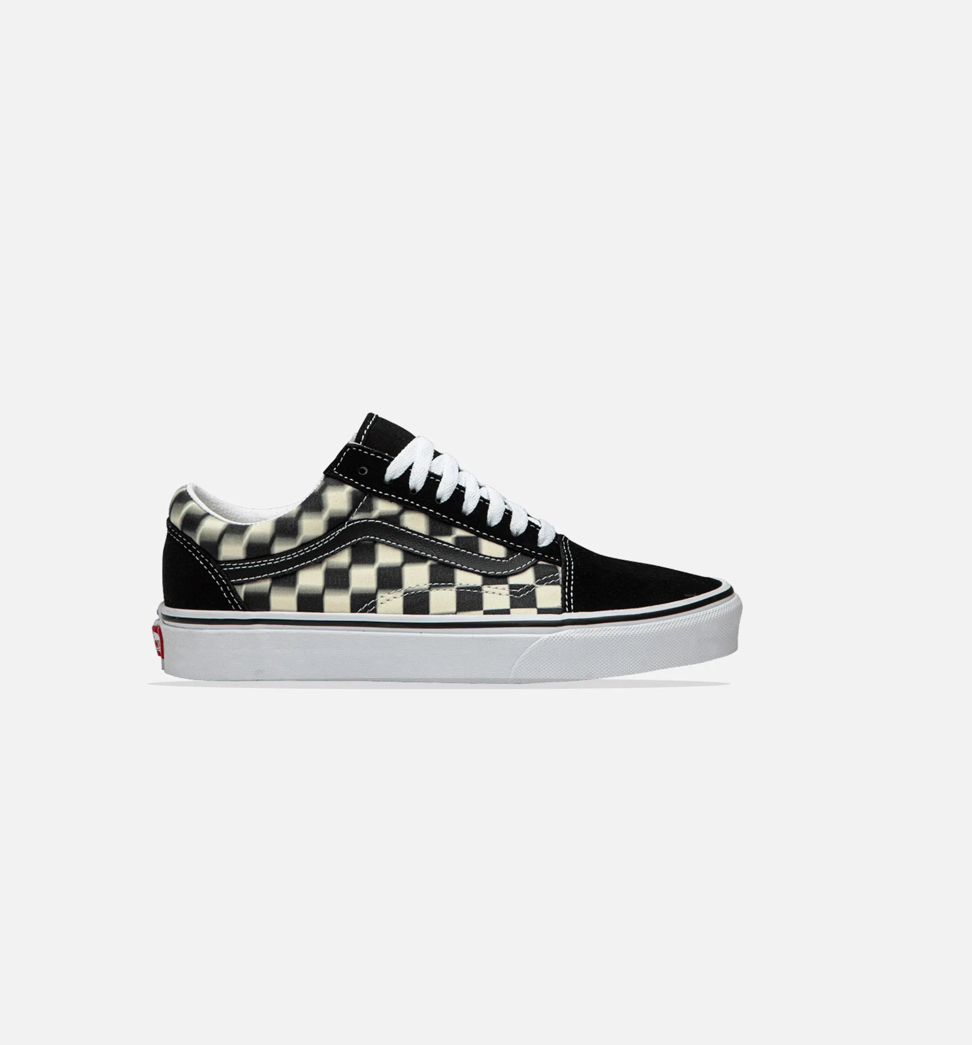 Old Skool Blur Check Mens Shoe - Black/Classic White