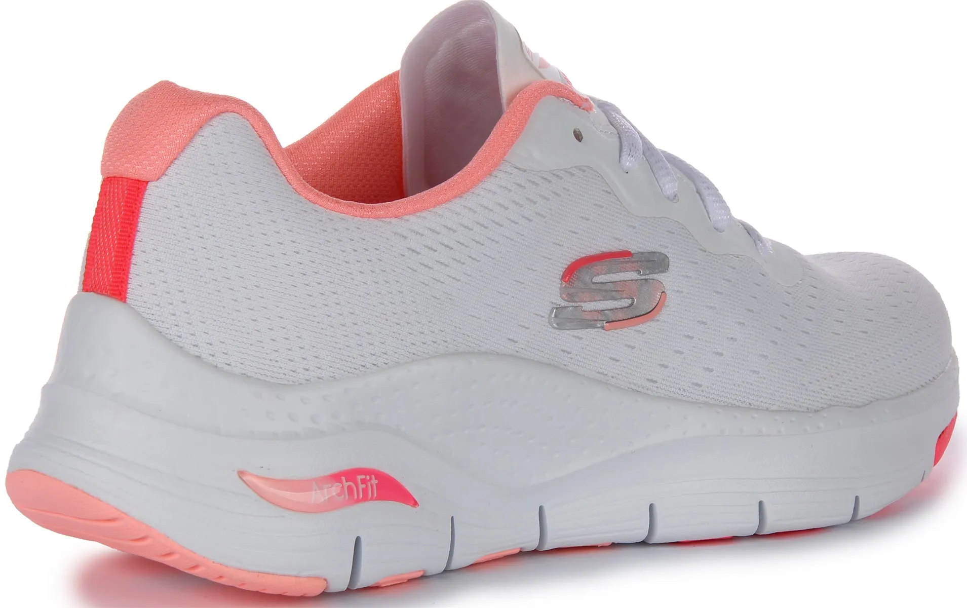 Skechers Arch Fit fit In White Pink For Women