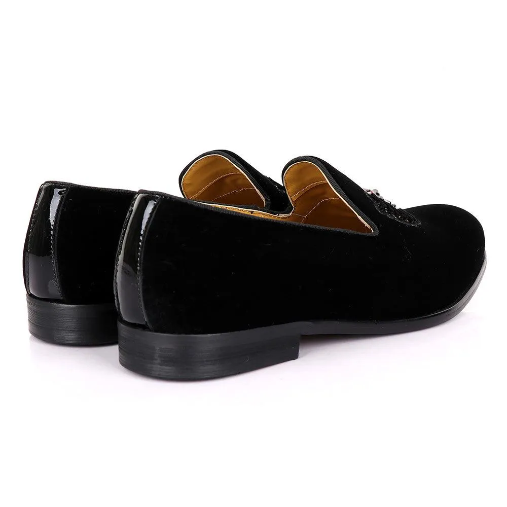 Terry Taylors Suede With logo head Black Shoe