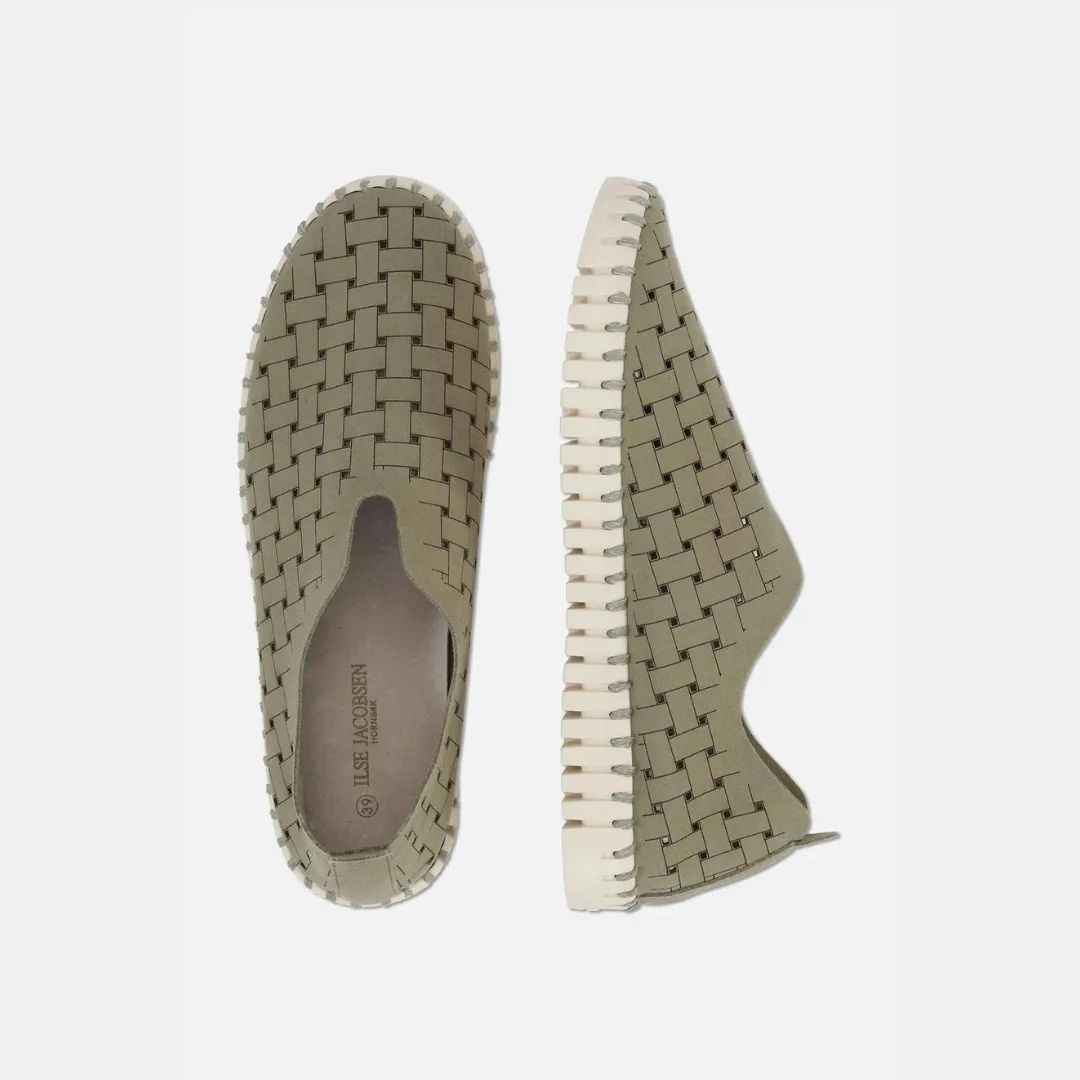 Tulip Criss-Cross Slip On - Army