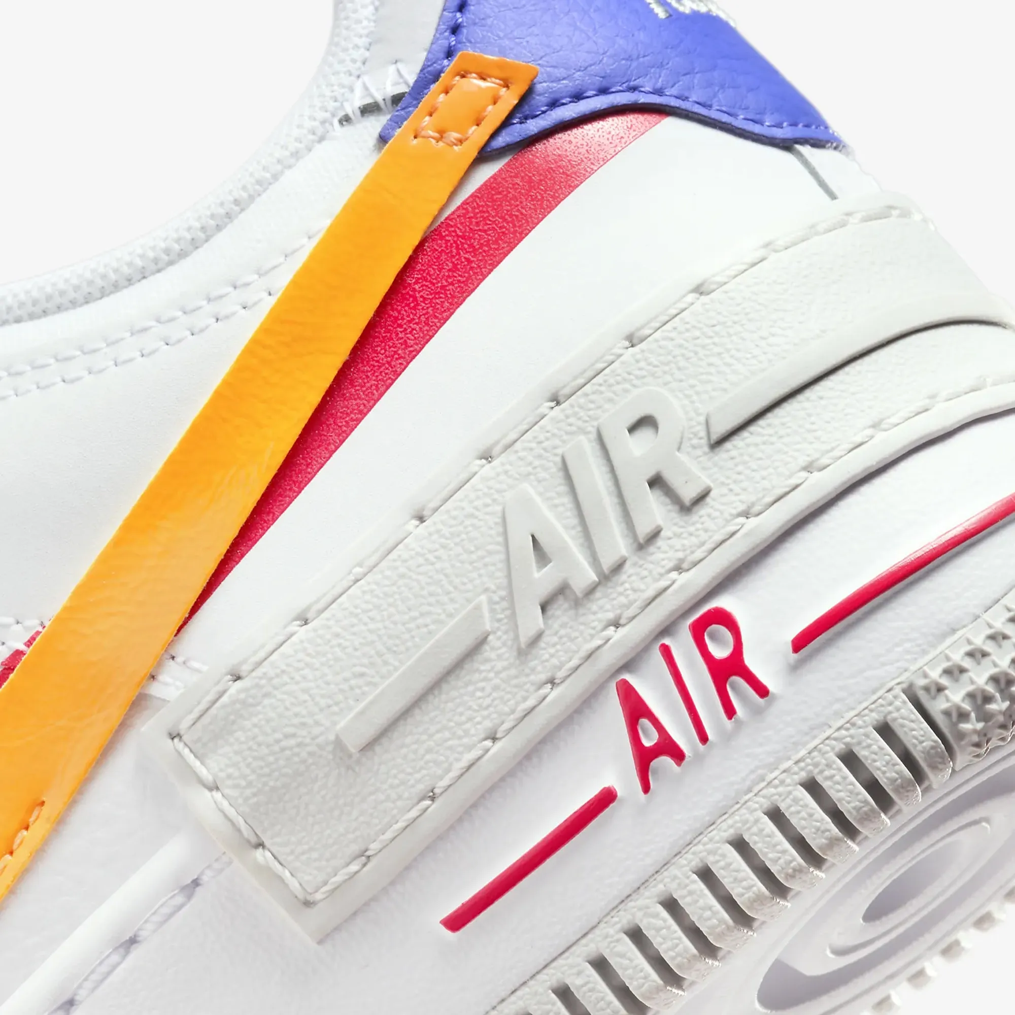 WMN'S AIR FORCE 1 SHADOW 'WHITE/SUNDIAL-SIREN RED-PHOTON DUST'