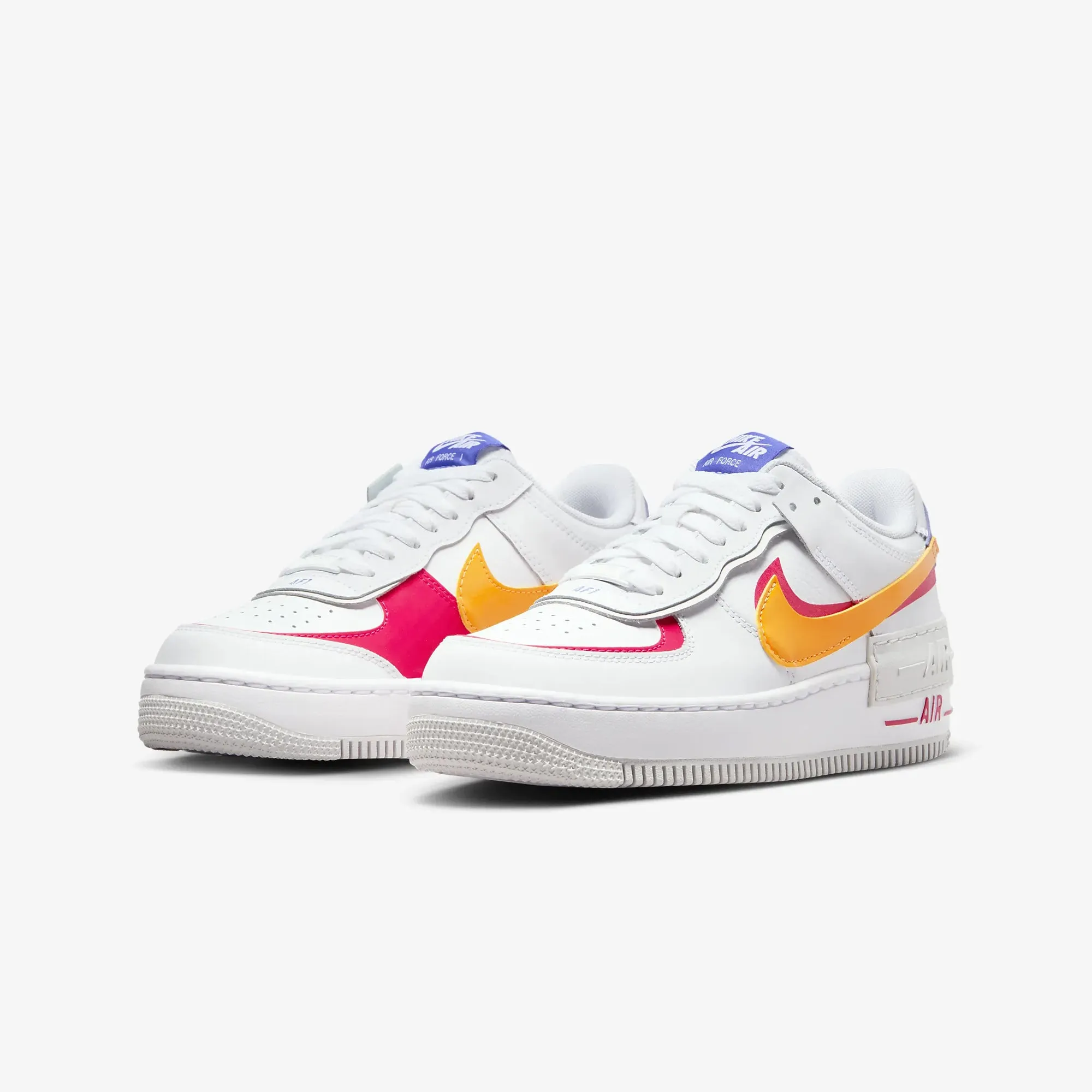 WMN'S AIR FORCE 1 SHADOW 'WHITE/SUNDIAL-SIREN RED-PHOTON DUST'